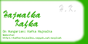 hajnalka kafka business card